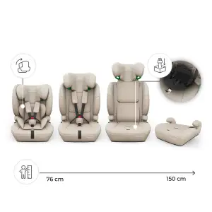 Автокрісло Kinderkraft Comfort Up 2 Plus i-Size Beige (KCCOUP02BEGPL00)