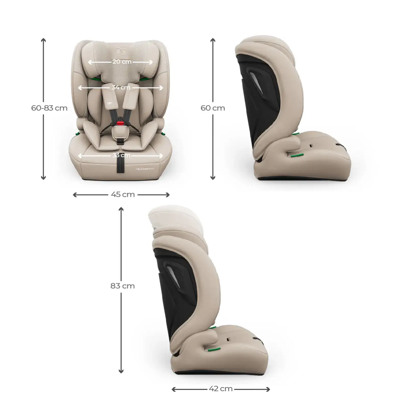 Автокрісло Kinderkraft Comfort Up 2 Plus i-Size Beige (KCCOUP02BEGPL00)