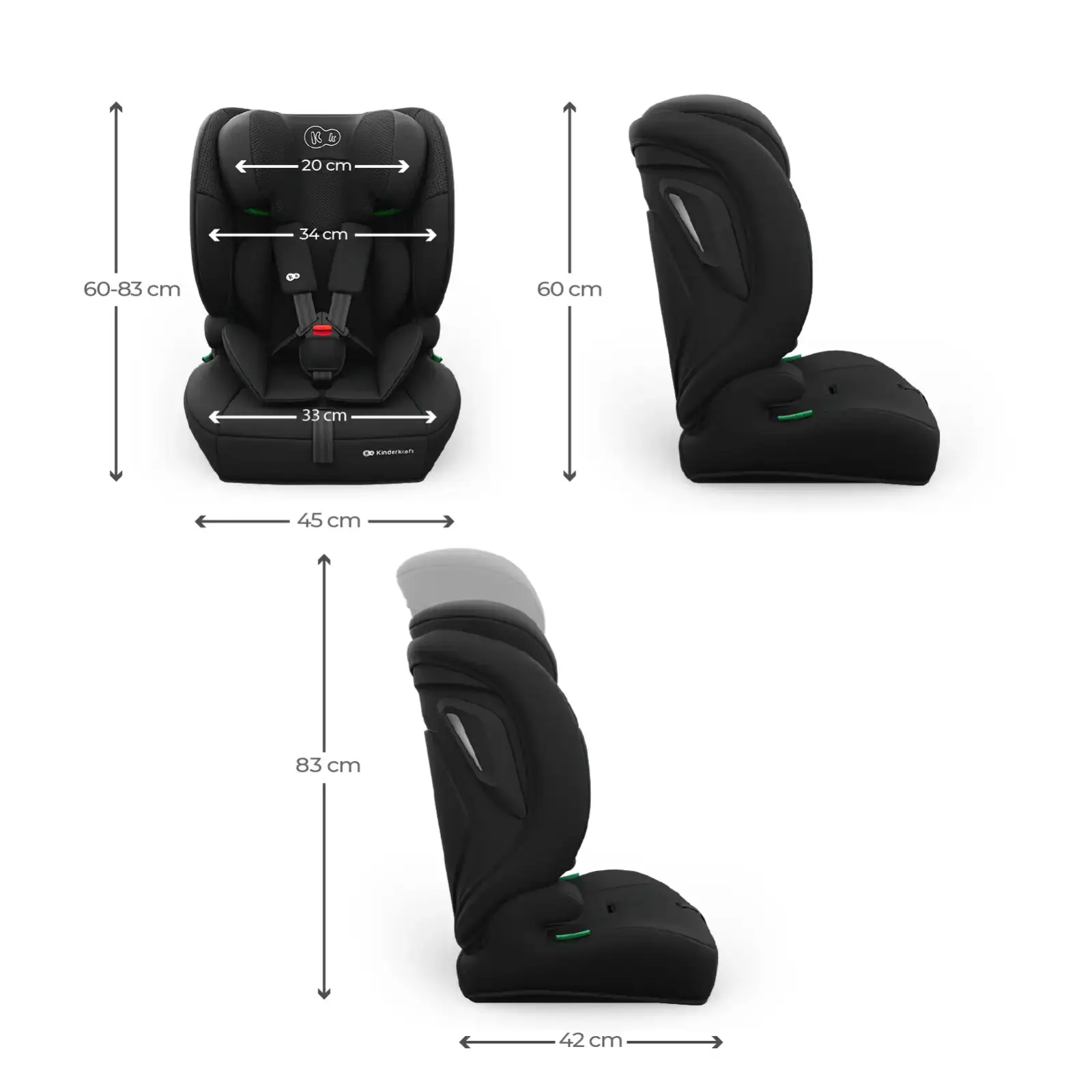Автокрісло Kinderkraft Comfort Up 2 Plus i-Size Black (KCCOUP02BLKPL00)