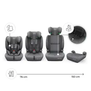 Автокрісло Kinderkraft Comfort Up 2 Plus i-Size Grey (KCCOUP02GRYPL00)