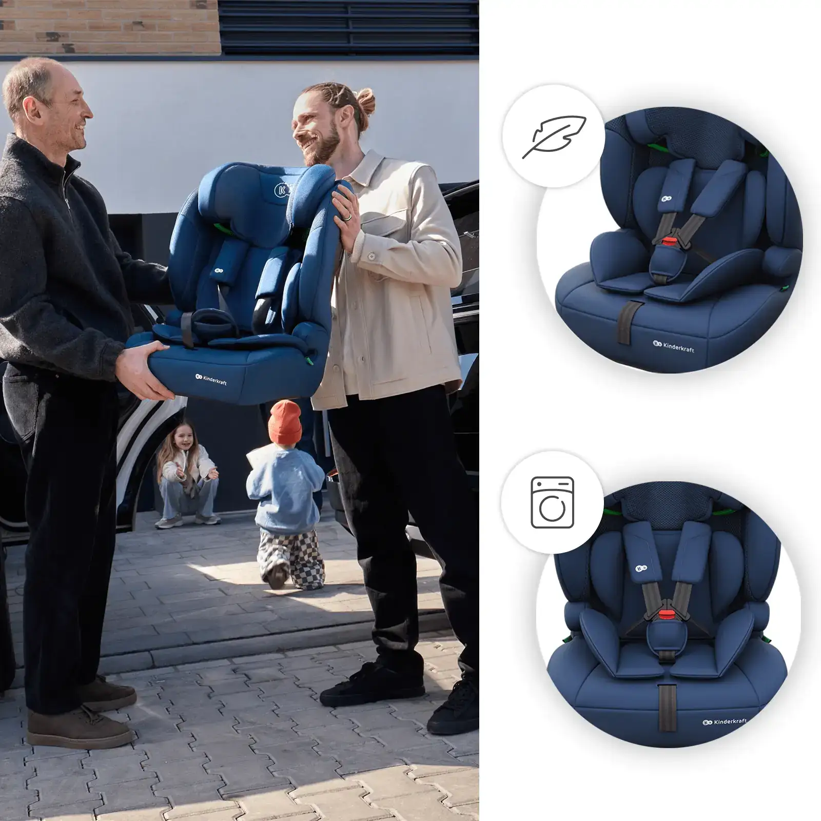 Автокрісло Kinderkraft Comfort Up 2 Plus i-Size Navy (KCCOUP02NAVPL00)