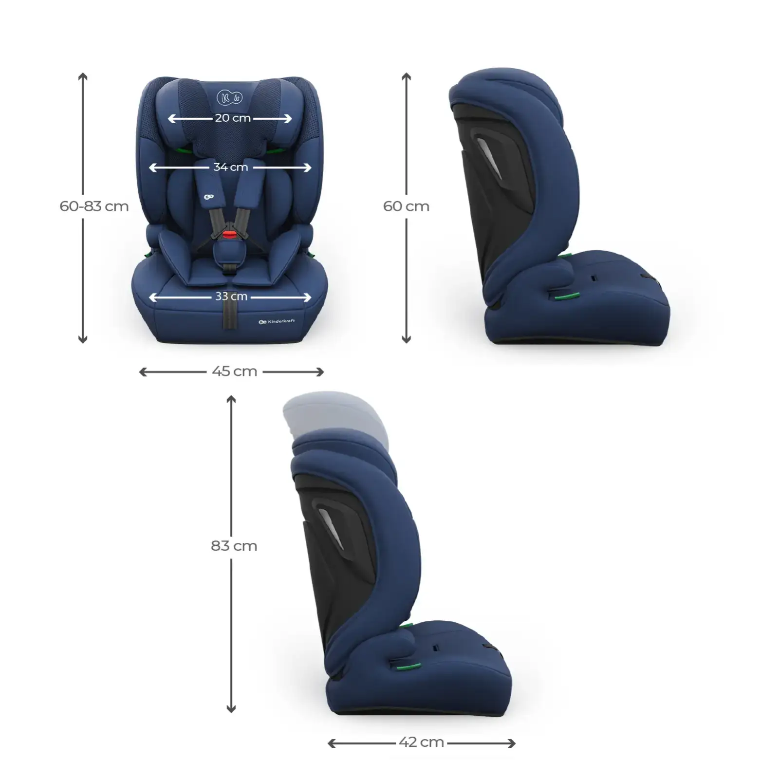 Автокрісло Kinderkraft Comfort Up 2 Plus i-Size Navy (KCCOUP02NAVPL00)