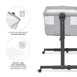 Приставне ліжко-люлька Kinderkraft Nestee Up 2 Light Grey (KLNEE002LGR0000)