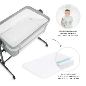 Приставне ліжко-люлька Kinderkraft Nestee Up 2 Light Grey (KLNEE002LGR0000)