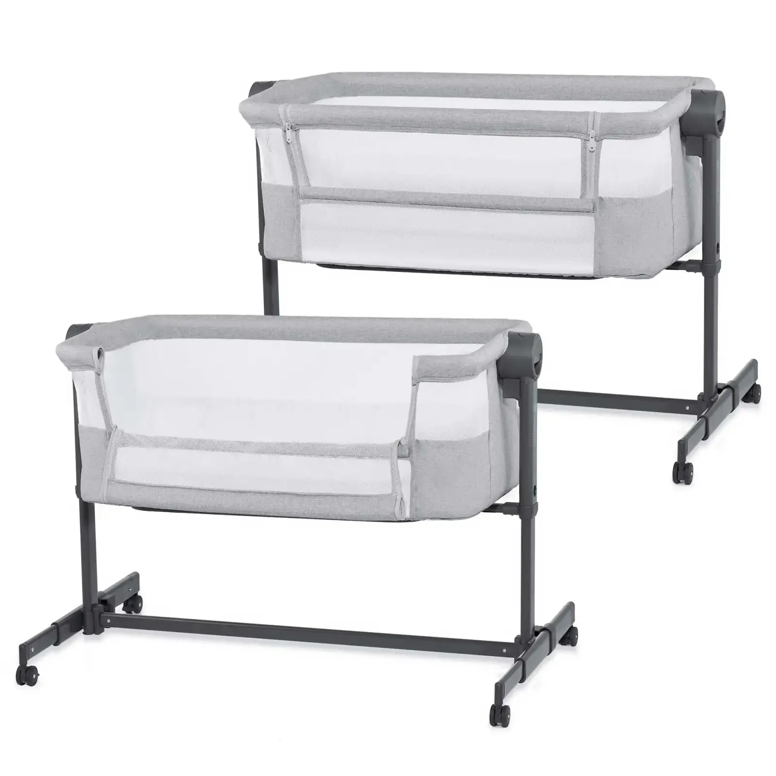 Приставне ліжко-люлька Kinderkraft Nestee Up 2 Light Grey (KLNEE002LGR0000)