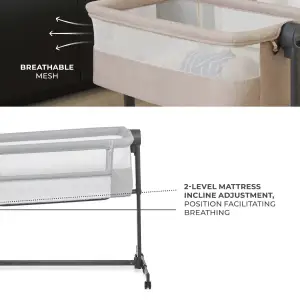 Приставне ліжко-люлька Kinderkraft Nestee Up 2 Light Grey (KLNEE002LGR0000)
