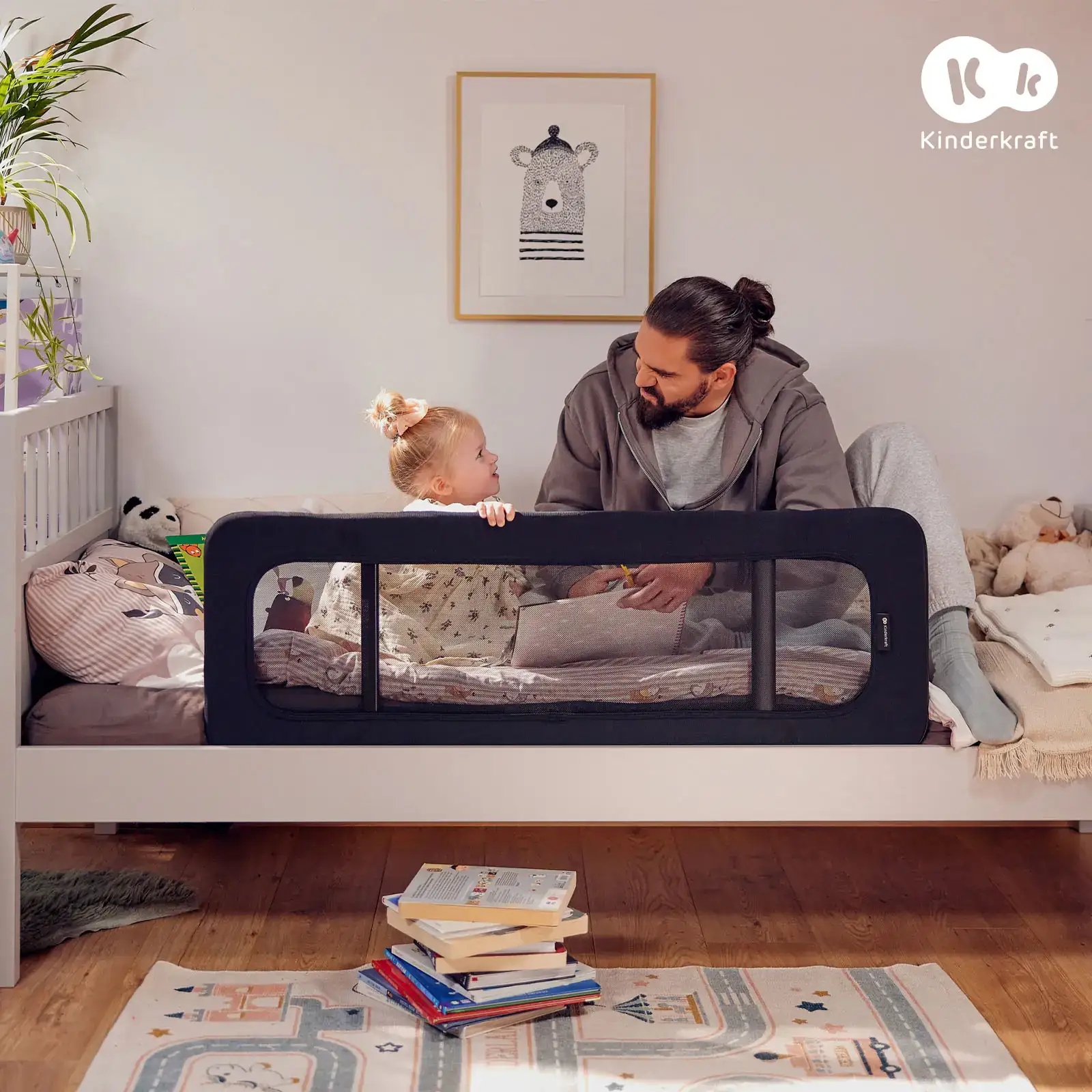 Защитная барьерка для кровати Kinderkraft Guard and Dream Black (KAGUDR00BLK0000)