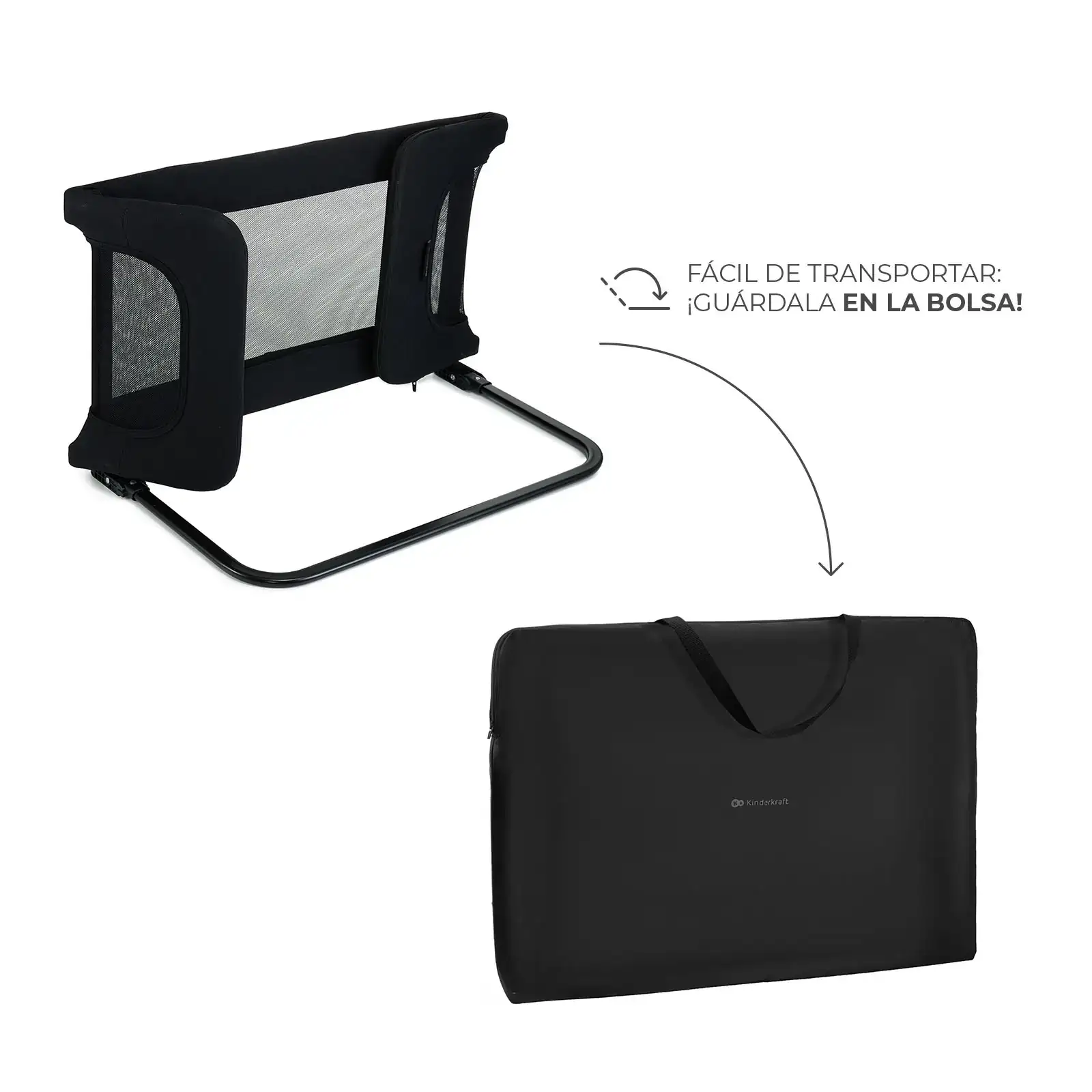 Защитная барьерка для кровати Kinderkraft Guard and Dream Black (KAGUDR00BLK0000)
