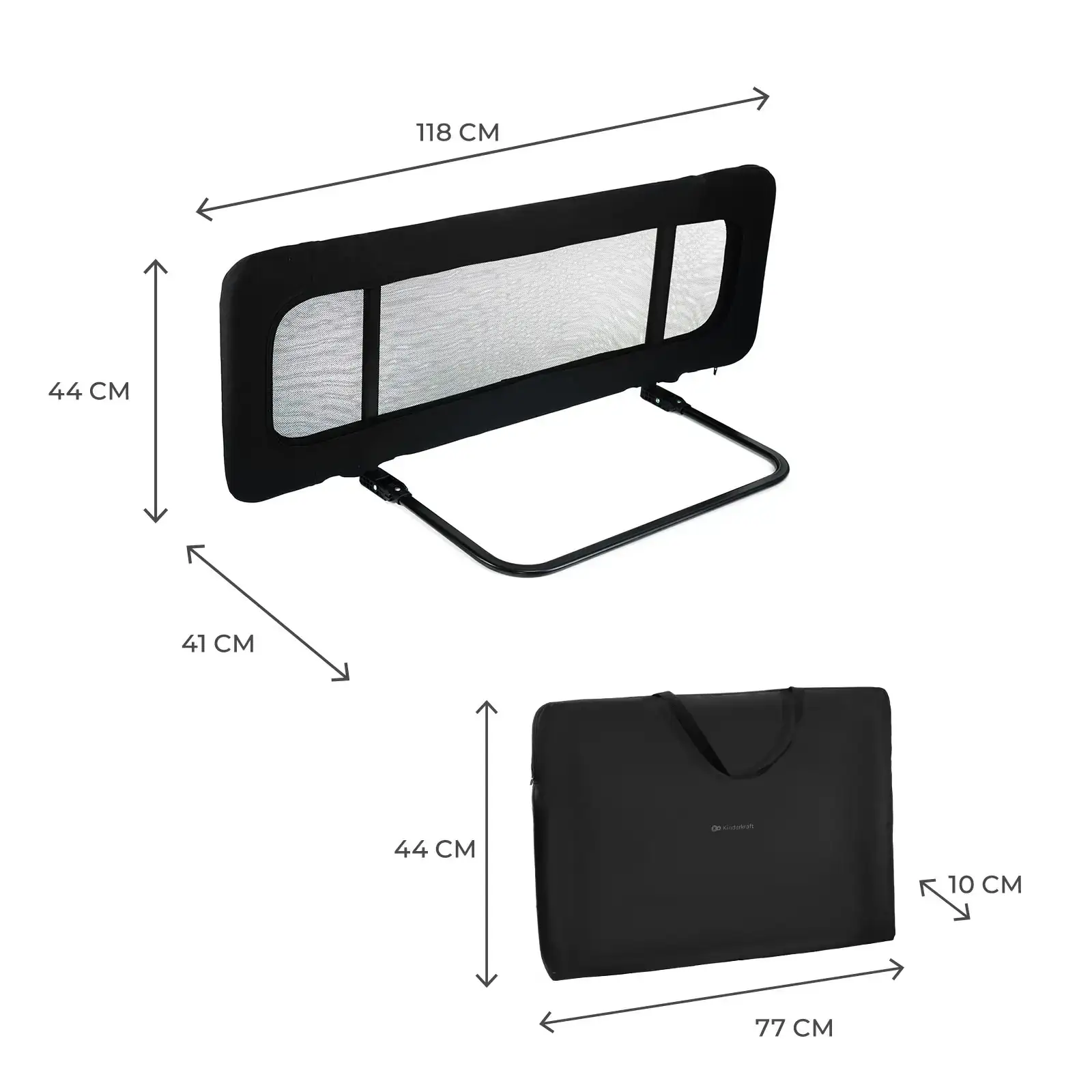 Защитная барьерка для кровати Kinderkraft Guard and Dream Black (KAGUDR00BLK0000)