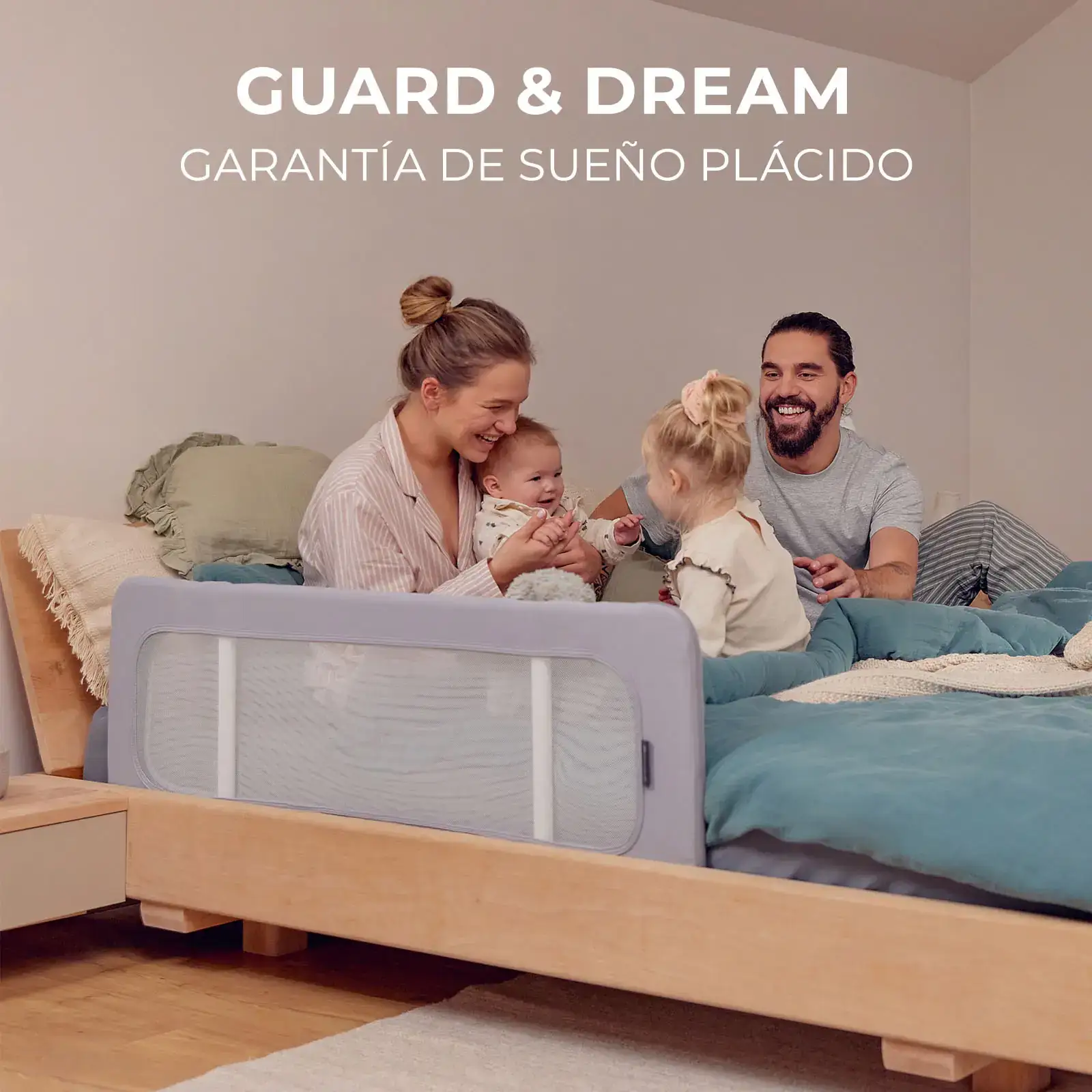 Защитная барьерка для кровати Kinderkraft Guard and Dream Black (KAGUDR00BLK0000)