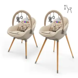 Стульчик для кормления 2 в 1 Kinderkraft Fini Up Beige (KHFINIUPBEG0000)