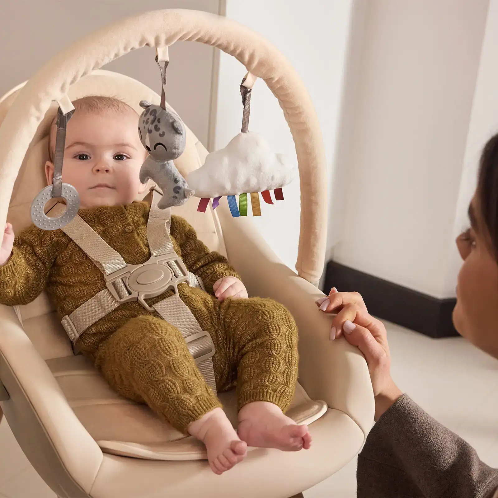 Стульчик для кормления 2 в 1 Kinderkraft Fini Up Beige (KHFINIUPBEG0000)