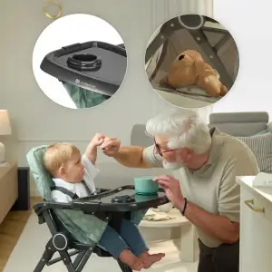 Стульчик для кормления Kinderkraft Foldee Bushy Green (KHFOLD00GRE000N)