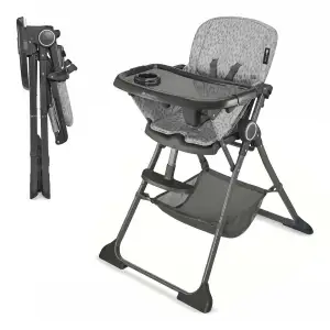 Стульчик для кормления Kinderkraft Foldee Spotty Grey (KHFOLD00GRY000N)