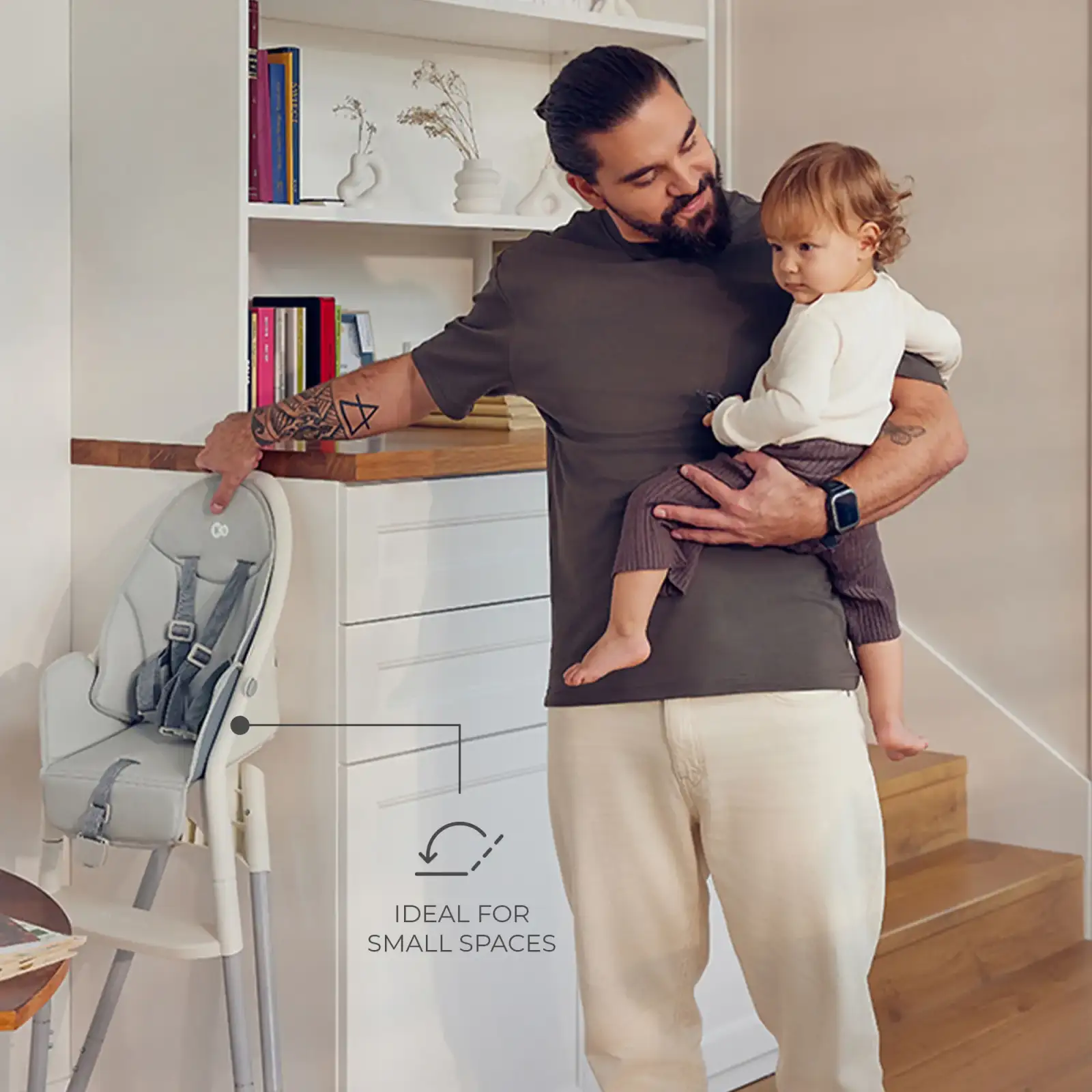 Стільчик для годування Kinderkraft Dinnly Beige (KHDINN00BEG0000)