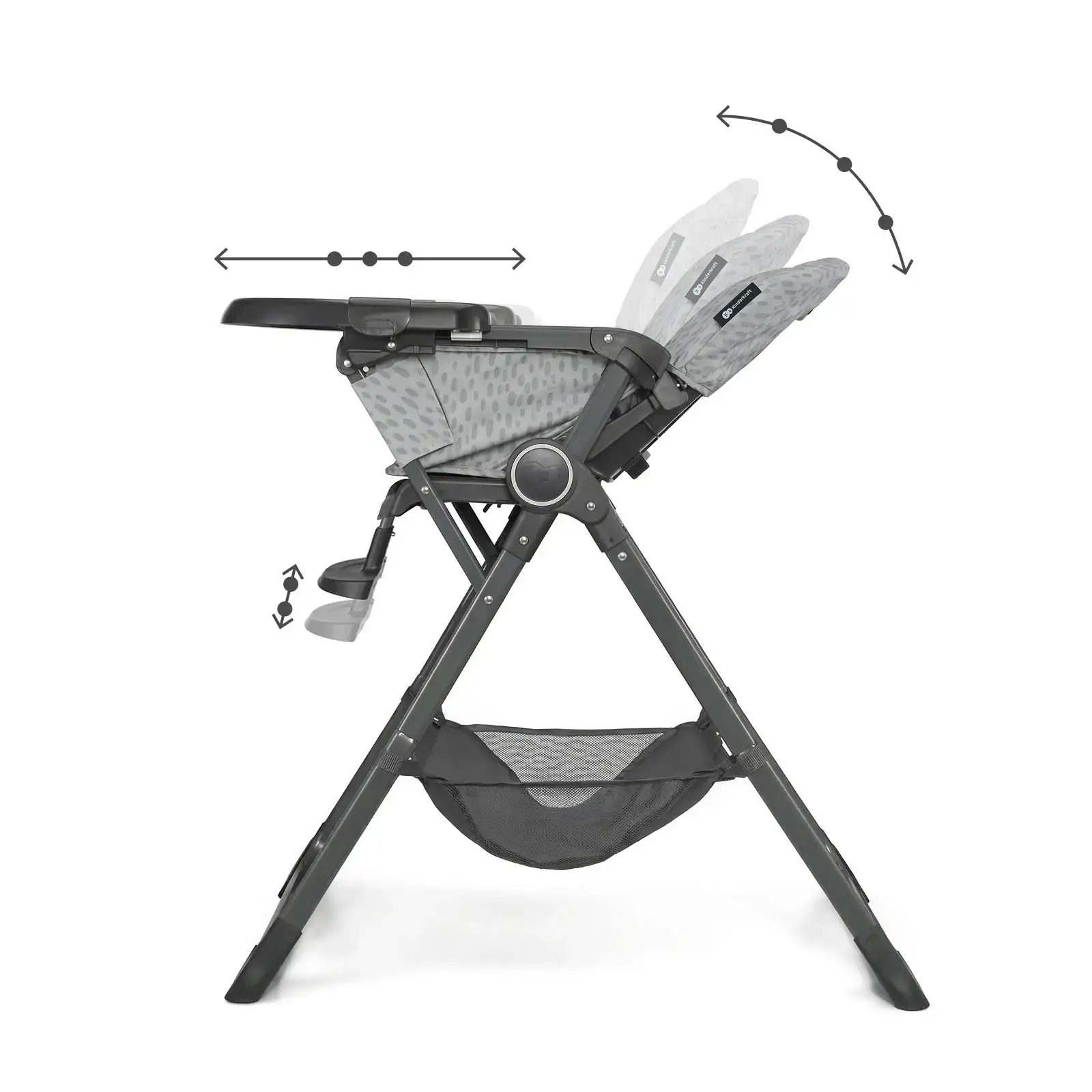 Стульчик для кормления Kinderkraft Foldee Spotty Grey (KHFOLD00GRY000N)
