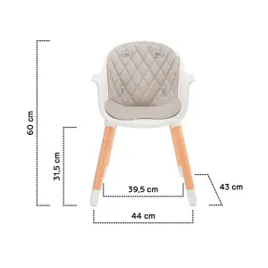 Стільчик для годування Kinderkraft Sienna Gray (KKKSIENGRY0000)