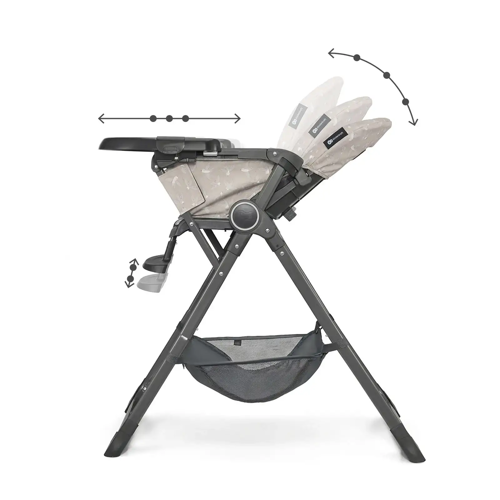 Стульчик для кормления Kinderkraft Foldee Birdy Beige (KHFOLD00BEG000N)