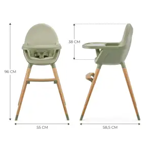 Стульчик для кормления 2 в 1 Kinderkraft Fini 2 Green (KHFINI02GRE0000)
