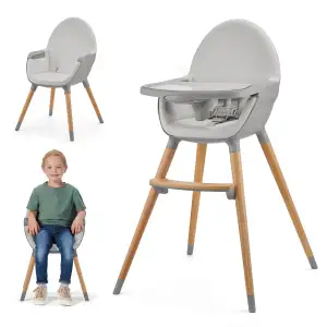 Стульчик для кормления 2 в 1 Kinderkraft Fini 2 Grey (KHFINI02GRY0000)