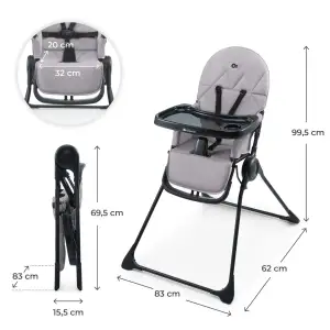 Стільчик для годування Kinderkraft Binci Grey (KHBINC00GRY0000)