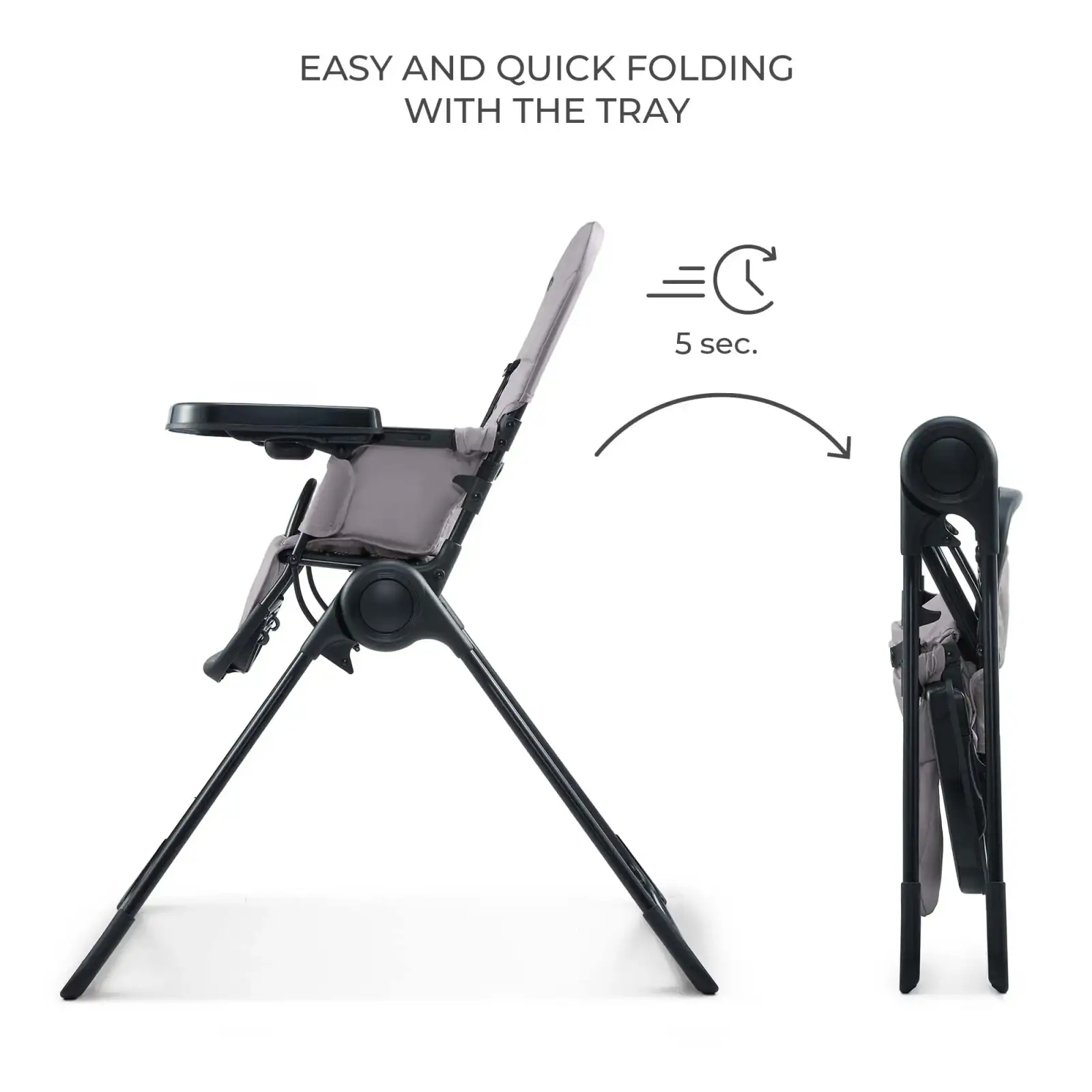 Стільчик для годування Kinderkraft Binci Grey (KHBINC00GRY0000)
