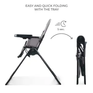 Стільчик для годування Kinderkraft Binci Grey (KHBINC00GRY0000)