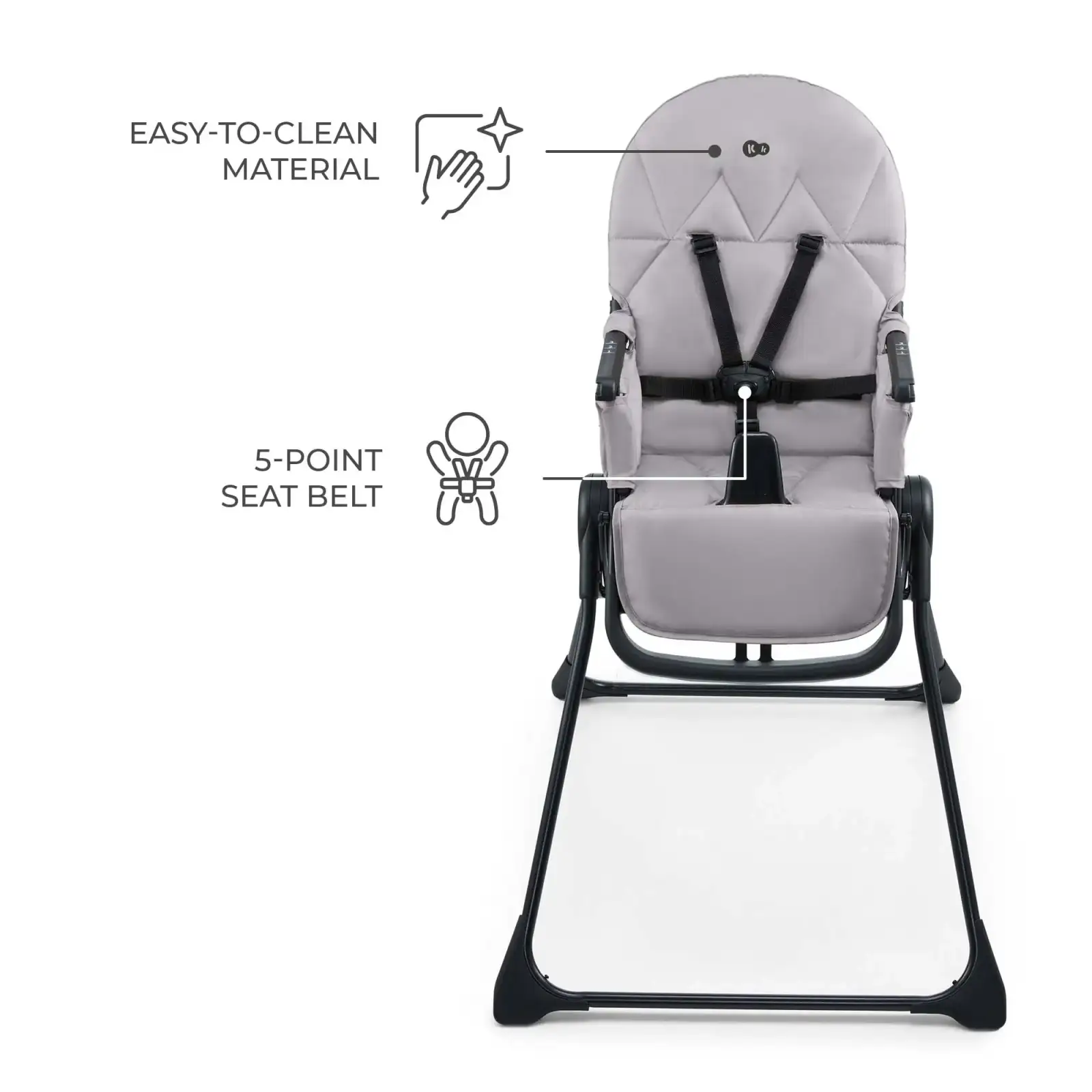 Стільчик для годування Kinderkraft Binci Grey (KHBINC00GRY0000)