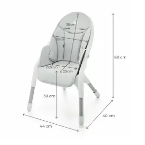 Стульчик для кормления Kinderkraft Dinnly Grey (KHDINN00LGR0000)