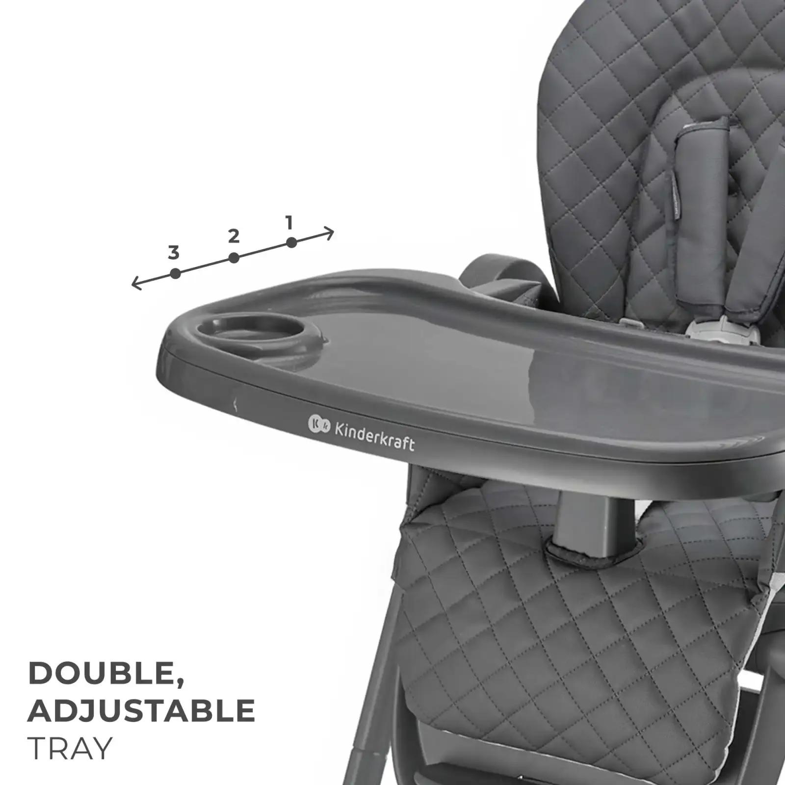 Стульчик для кормления Kinderkraft Tulo Grey (KHTULO00GRY0000)