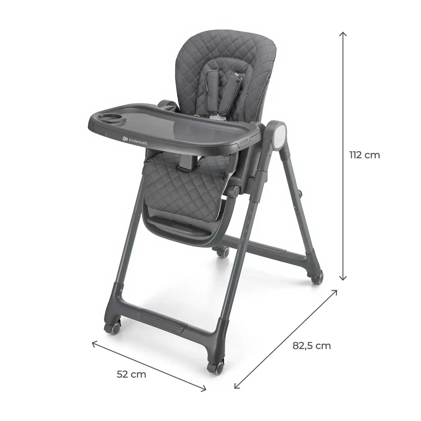 Стульчик для кормления Kinderkraft Tulo Grey (KHTULO00GRY0000)