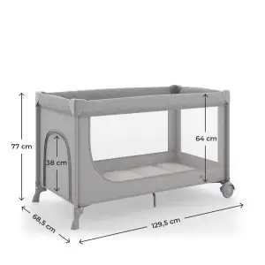 Кровать-манеж Kinderkraft Leody Up Grey (KCLEODUPGRY0000)