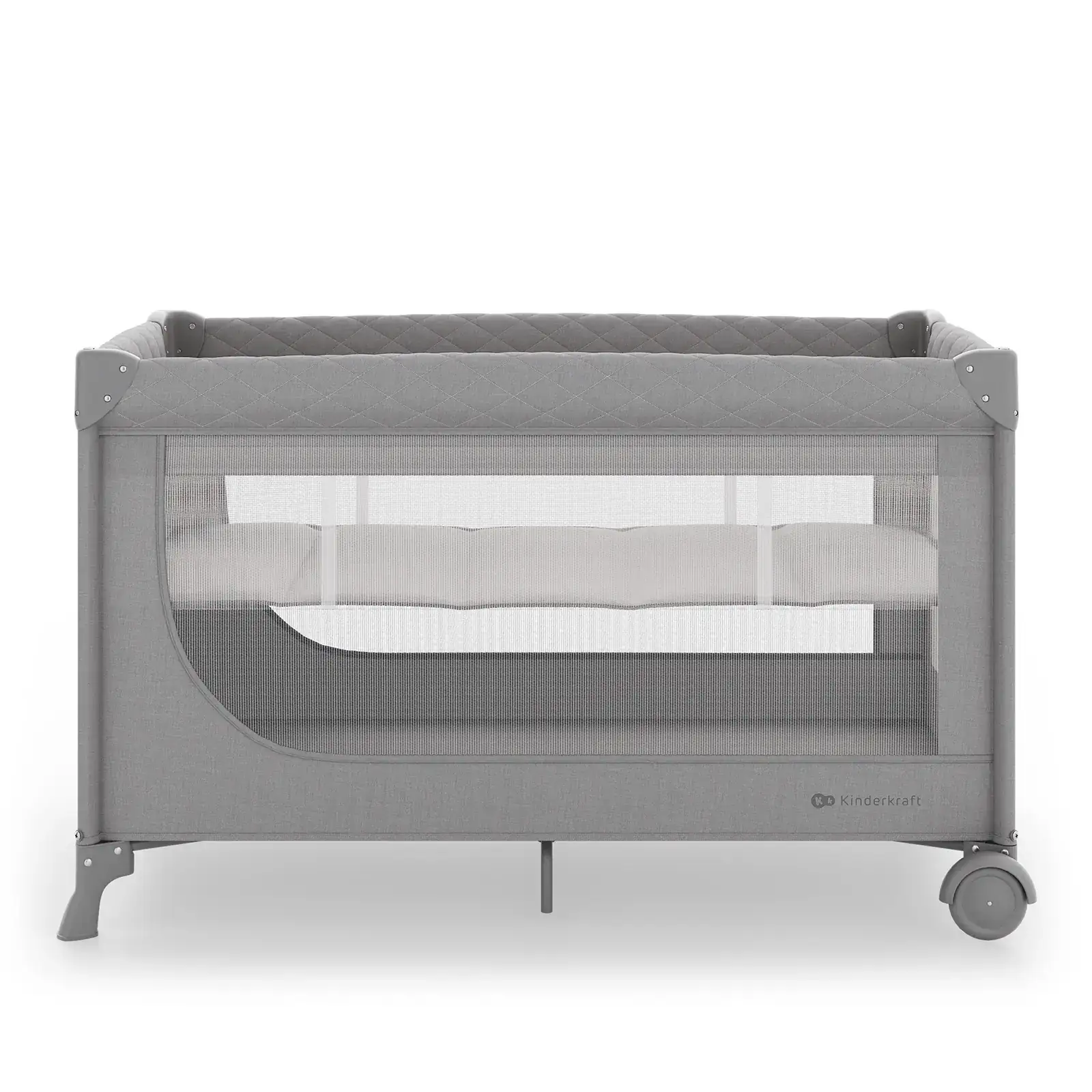 Кровать-манеж Kinderkraft Leody Up Grey (KCLEODUPGRY0000)