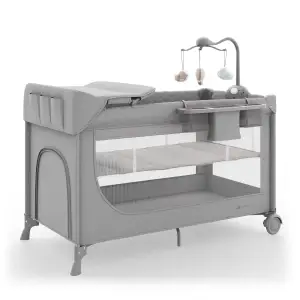 Ліжко-манеж з пеленатором Kinderkraft Leody Up Grey (KCLEODUPGRY00AC)