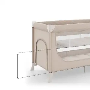 Кровать-манеж Kinderkraft Leody UP Beige (KCLEODUPBEG0000)