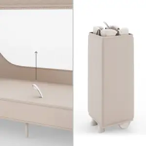 Кровать-манеж з пеленатором Kinderkraft Leody Up Beige (KCLEODUPBEG00AC)