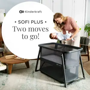 Ліжко-манеж 4 в 1 Kinderkraft Sofi Plus Grey (KLSOFIPLGRY0000)