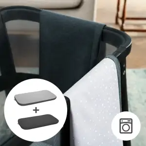 Ліжко-манеж 4 в 1 Kinderkraft Sofi Plus Grey (KLSOFIPLGRY0000)