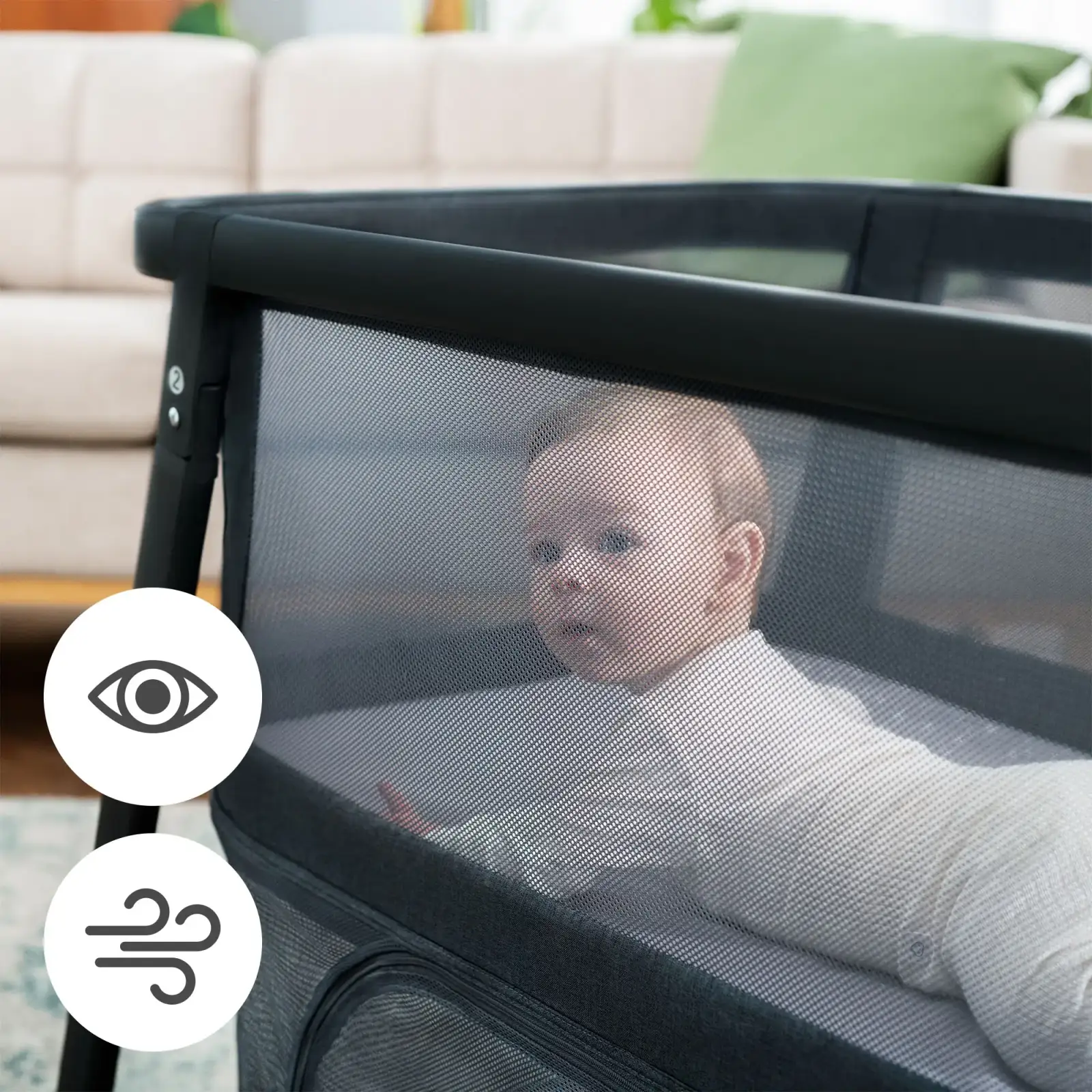 Ліжко-манеж 4 в 1 Kinderkraft Sofi Plus Grey (KLSOFIPLGRY0000)