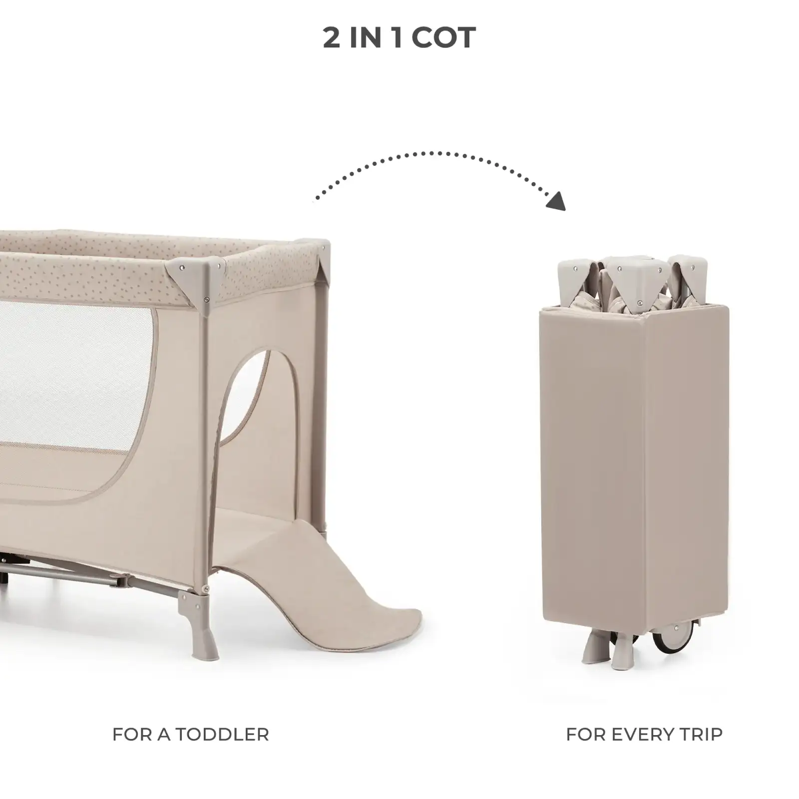 Кровать-манеж Kinderkraft Joy 2 Beige (KLJOY02BEG00000)