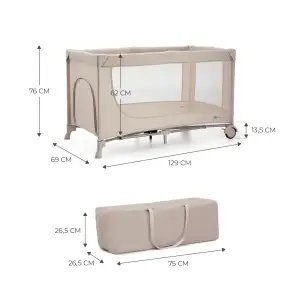 Кровать-манеж Kinderkraft Joy 2 Beige (KLJOY02BEG00000)
