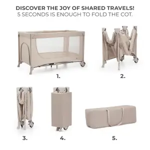 Кровать-манеж Kinderkraft Joy 2 Beige (KLJOY02BEG00000)