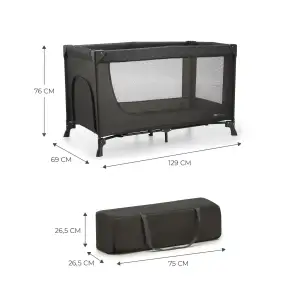 Ліжко-манеж Kinderkraft Joy Light Grey (KLJOYLIGRY00000)