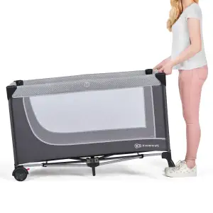 Ліжко-манеж з пеленатором Kinderkraft Leody Grey (KCLEOD00GRY00AC)