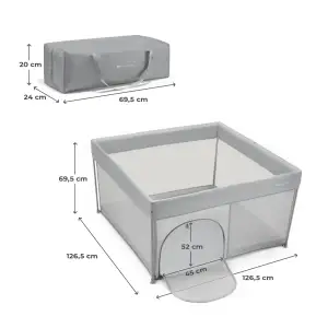 Манеж Kinderkraft Ziki Grey (KLZIKI00GRY0000)