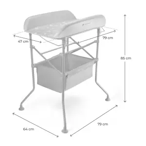 Столик для пеленання з ванночкою Kinderkraft Bubbly Grey (KABUBB00GRY0000)