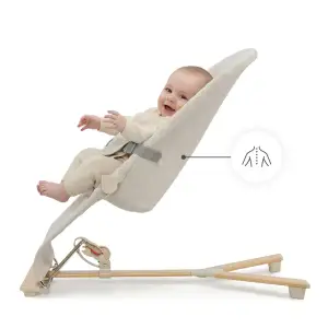 Шезлонг-гойдалка Kinderkraft Mimi Beige Wood (KBMIMI00WOD0000)