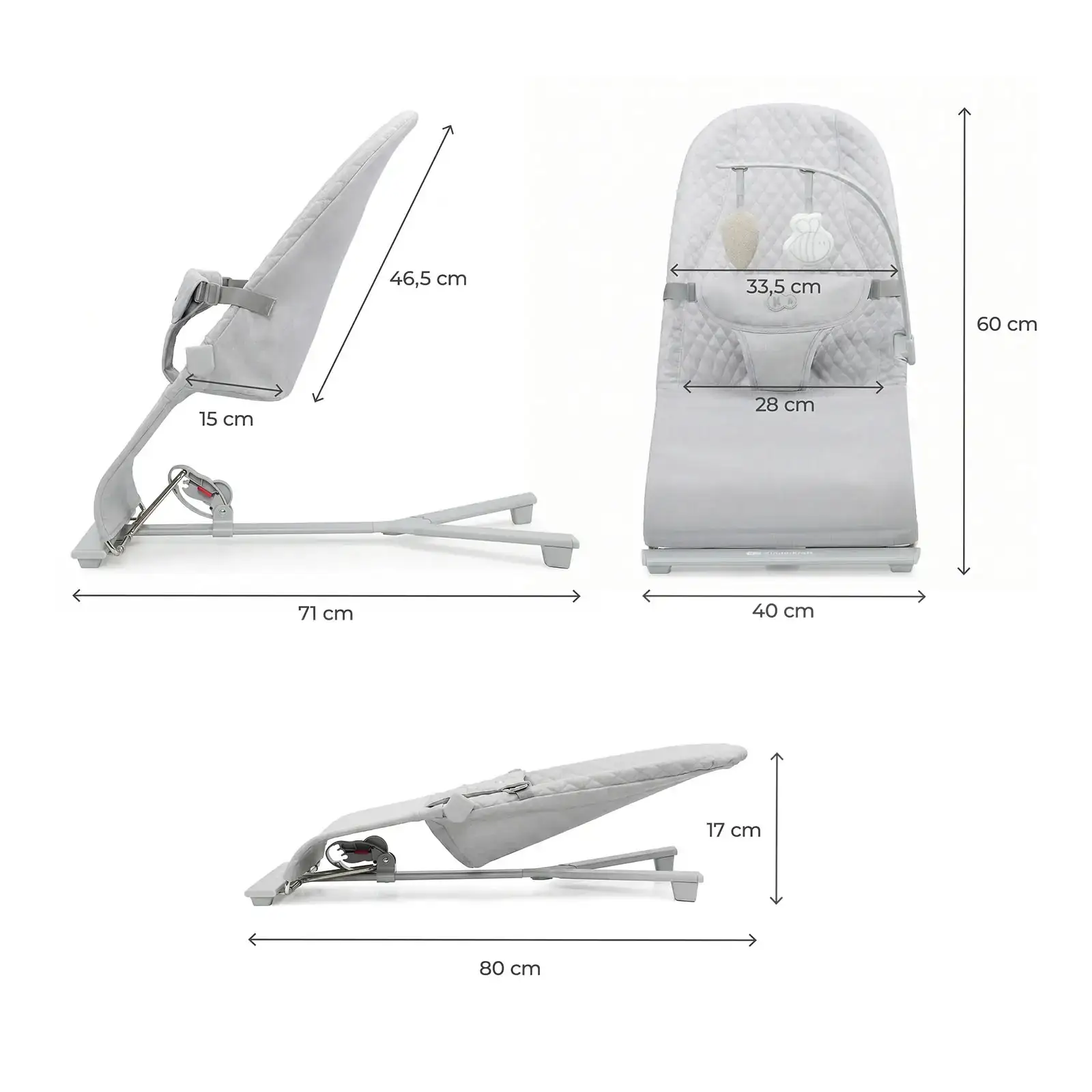 Шезлонг-гойдалка Kinderkraft Mimi Nordic Breeze (KBMIMI00NOR0000)