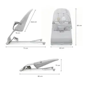 Шезлонг-гойдалка Kinderkraft Mimi Nordic Breeze (KBMIMI00NOR0000)