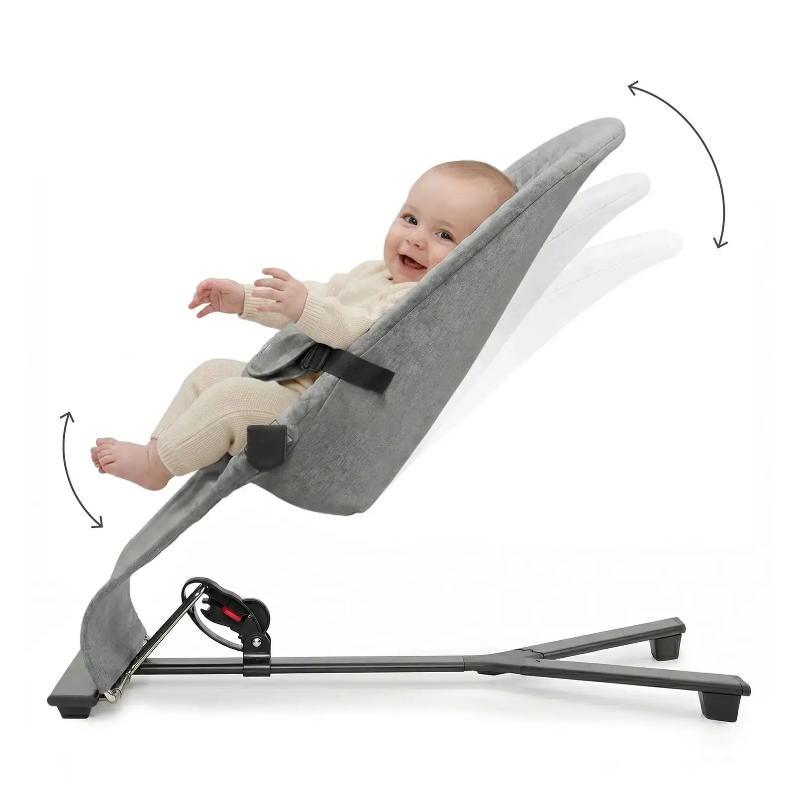 Шезлонг-гойдалка Kinderkraft Mimi Dark Grey (KBMIMI00DGR0000)